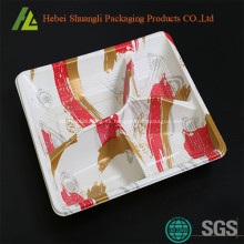 Bandejas desechables de plástico para alimentos con compartimentos